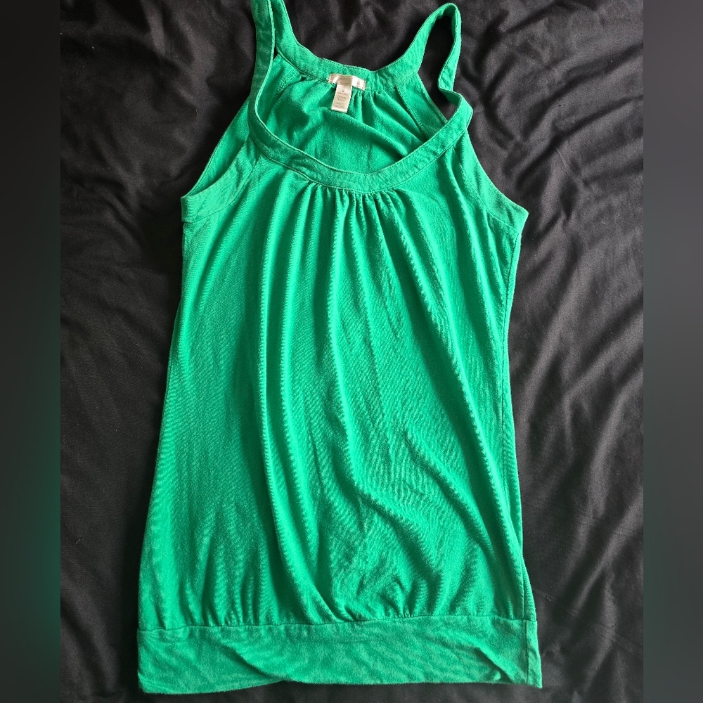 ⭐️Green Ruched Sleeveless Tank Top